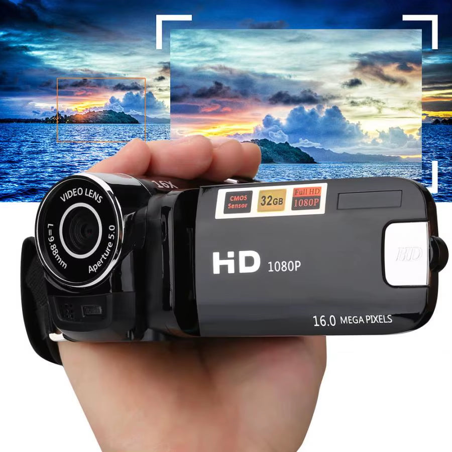 16MP 16X HD Digital Camcorder 720P Full HD 16MP Digital Video Camera 270 Degree Rotation Screen 16X Night Shoot Zoom HOT